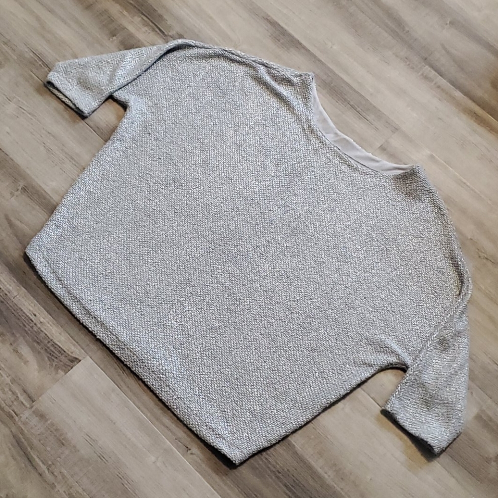Worthington XL Grey/Silver half sleeve blouse